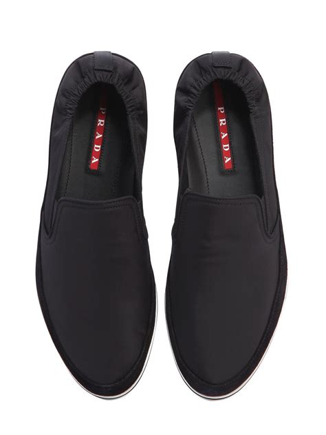 prada nylon tech sneaker|prada men's slip on sneakers.